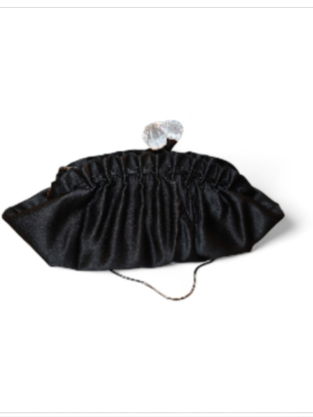 Kate Landry Evening Clutch purse,‎ Black, Satin,  Special Occasion